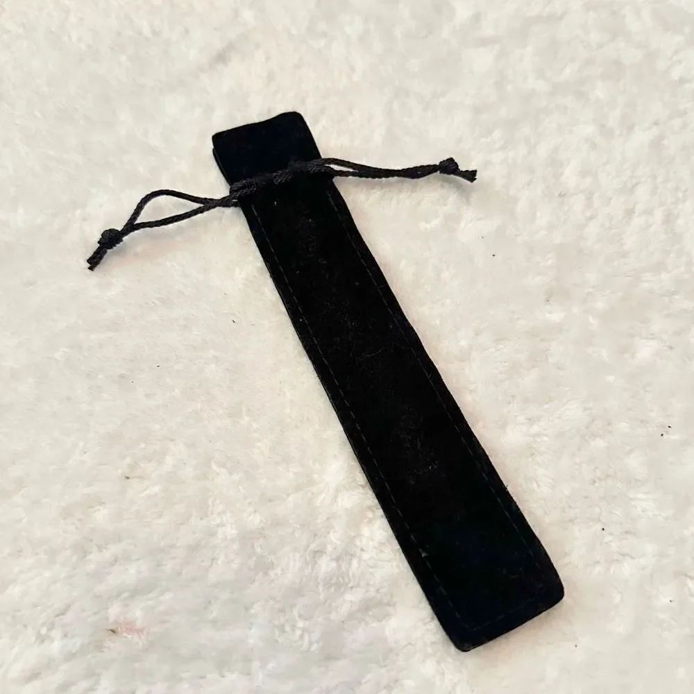 Black velvet pen/accessory bag